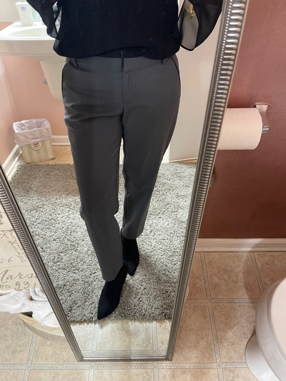 Apt. 9 Gray Ankle Cropped Dress Pants